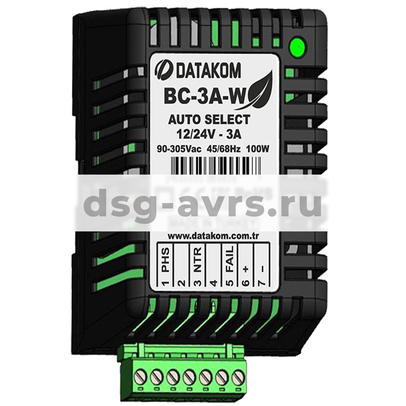 Зарядное устройство BC-3A-W на DIN рейку